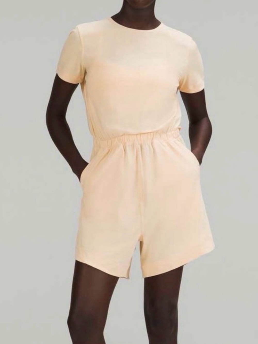 lululemon athletica Peach Short Sleeve Romper